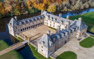 vue de drone chateau portail